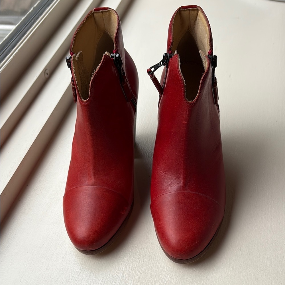 Rag and Bone Red Ankle Boots
